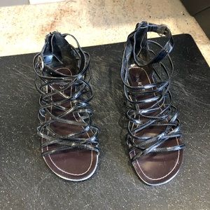 Black gladiator sandal